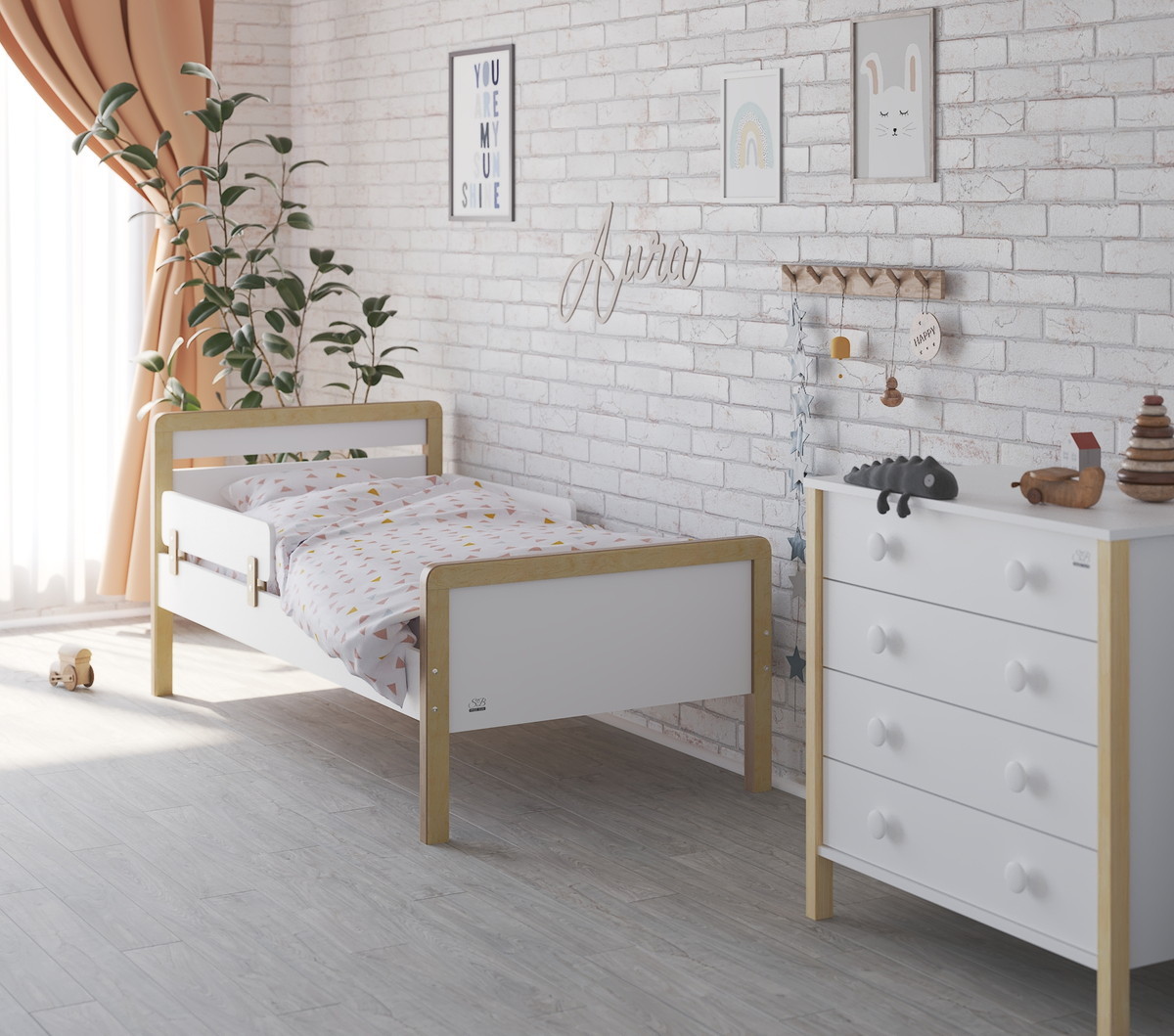 Кровать подростковая Sweet Baby Aura Натурально/Белый e94mcy6p0wxeb4zo5fdrexhzzcjdmmpm
