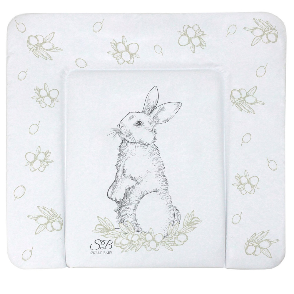 Пеленальный матрасик 80х71 Sweet Baby Foresta Magica Grigio/oliva (заяц серый/оливковый) 108135316-pelenalnii-matrasik-80h71-sweet-baby-foresta-magica