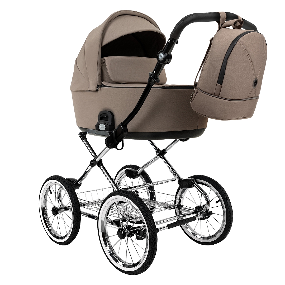 Коляска 2 в 1 Roan Bass Next Classic, d14 (Hazel/Black/руч.Black)
