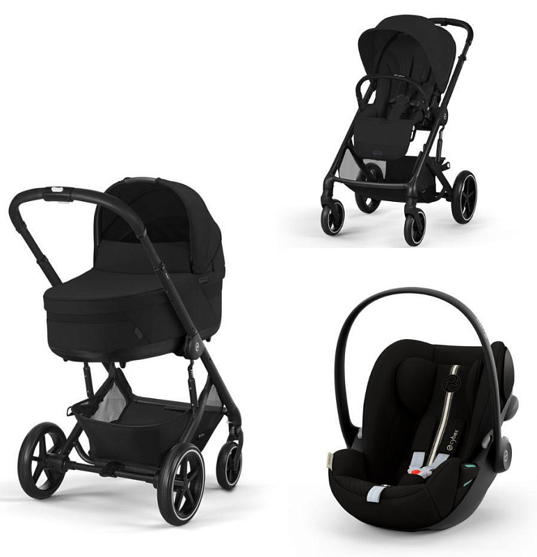 Коляска Cybex Balios S Lux BLK 2025 Aton B2 i-Size Volcano Black 3 в 1 Moon Black1