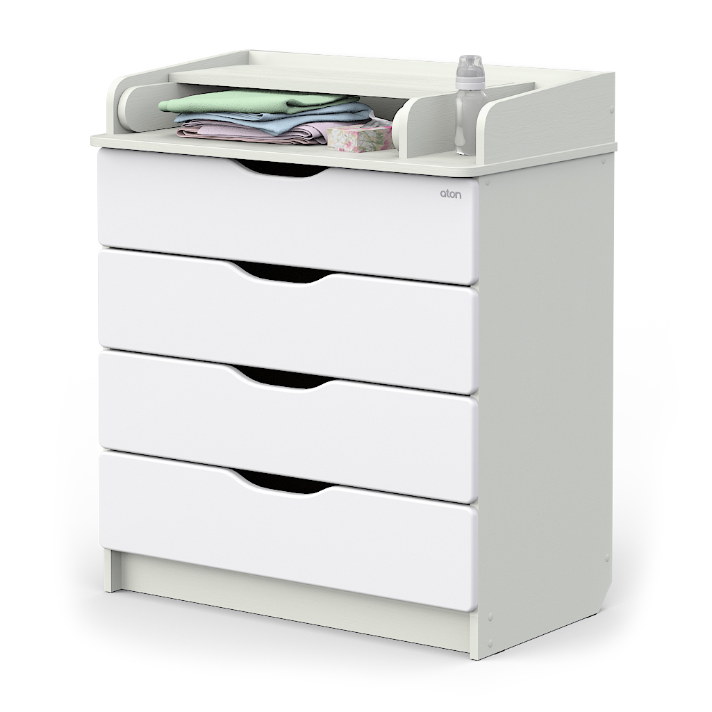 Комод АТОН Сириус-2 WOOD 804 ПВХ с шариковыми направляющими белый премиум 108133773-komod-aton-sirius-2-wood-804-pvh-s-sharikovimi-napravlyayushimi-be