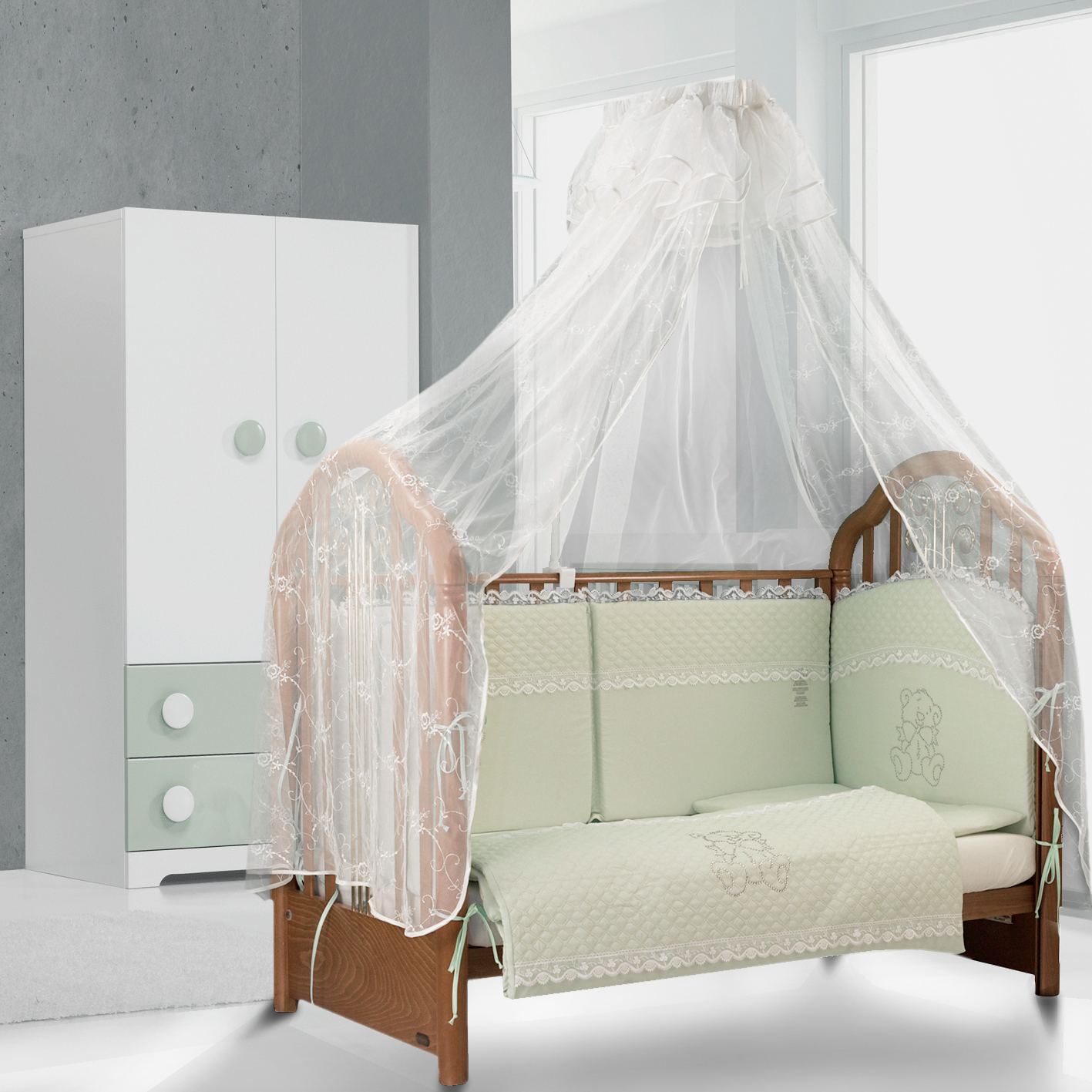 Комплект постельного белья Esspero Teddy Cristal  (Light Green)