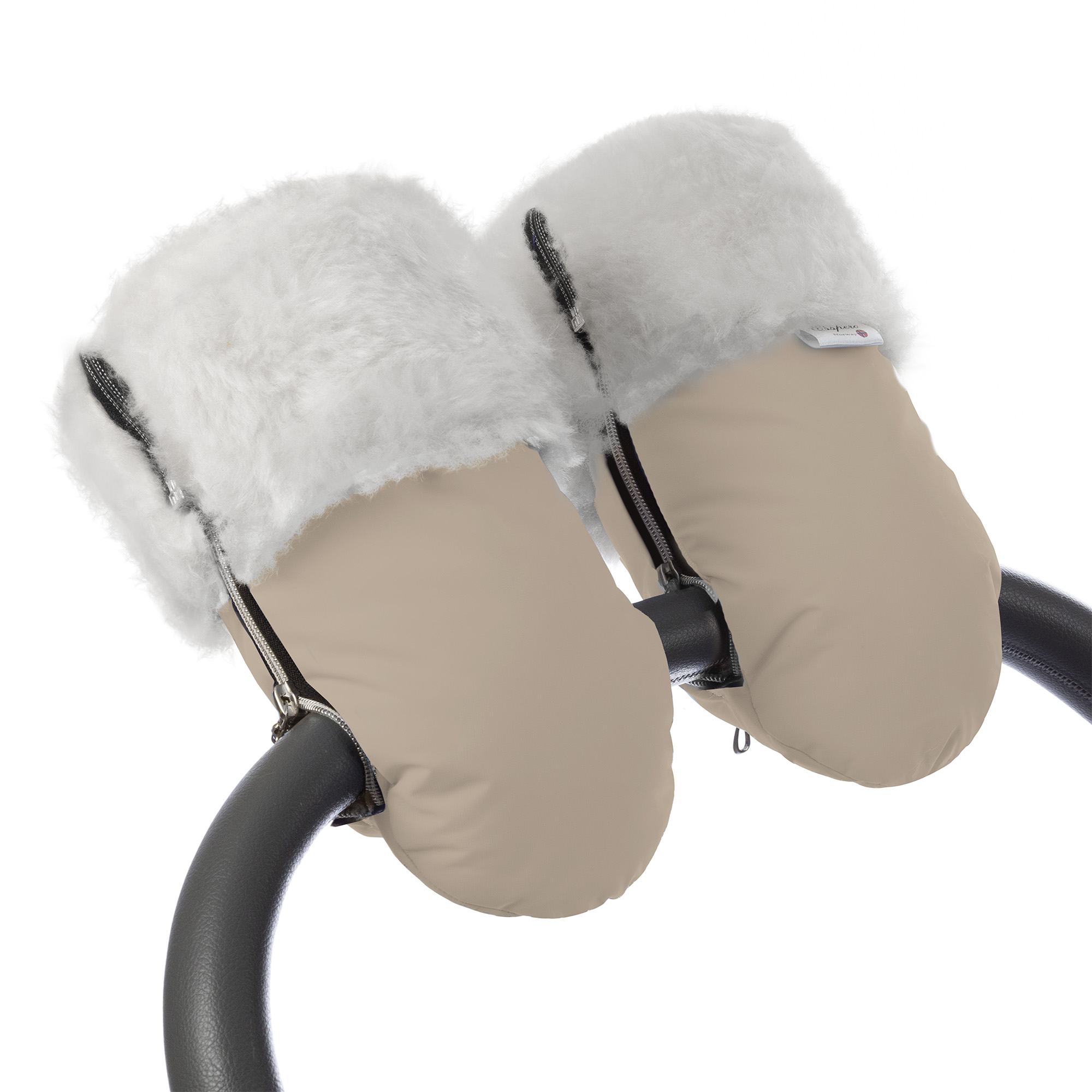 Муфта-рукавички для коляски Esspero Double White (Натуральная шерсть) (Beige)