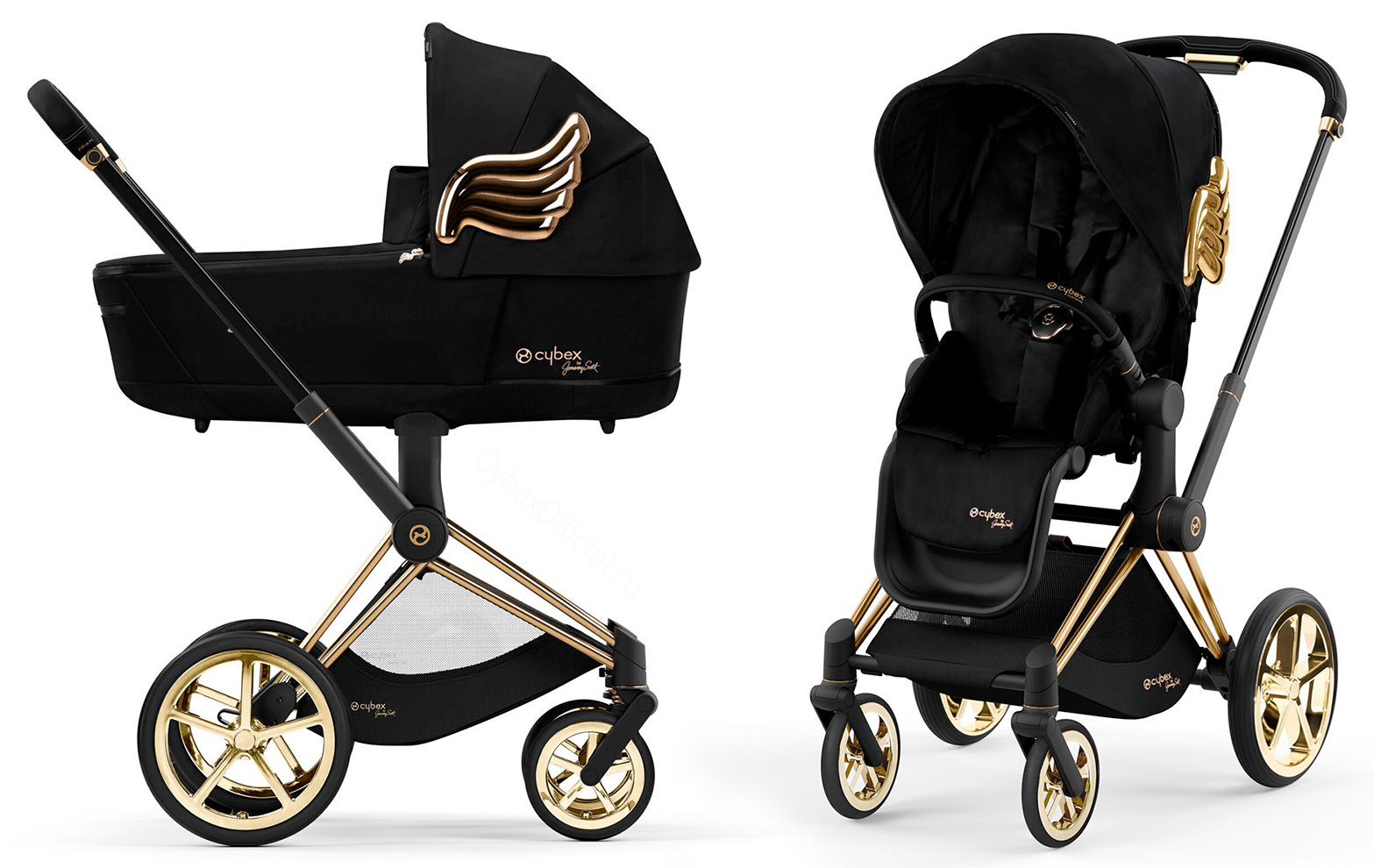 Коляска 2 в 1 Cybex Priam IV FE Jeremy Scott (Wings)