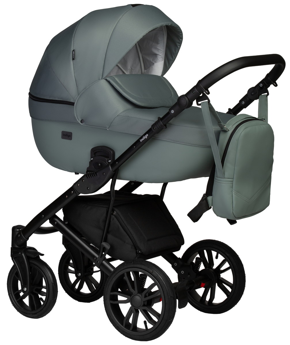 Детская коляска Indigo Mio S 2 в 1 07 шалфей кожа+шалфей zsebikmhiw1fco5hb2nhf5we0kbtkhfy