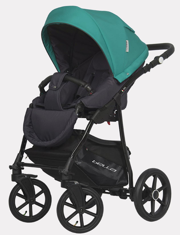 Детская коляска Riko Basic Bella 2 в 1 03 серый-малахит hfvklpggk12ufuo1zbce7x15gdjlpiut