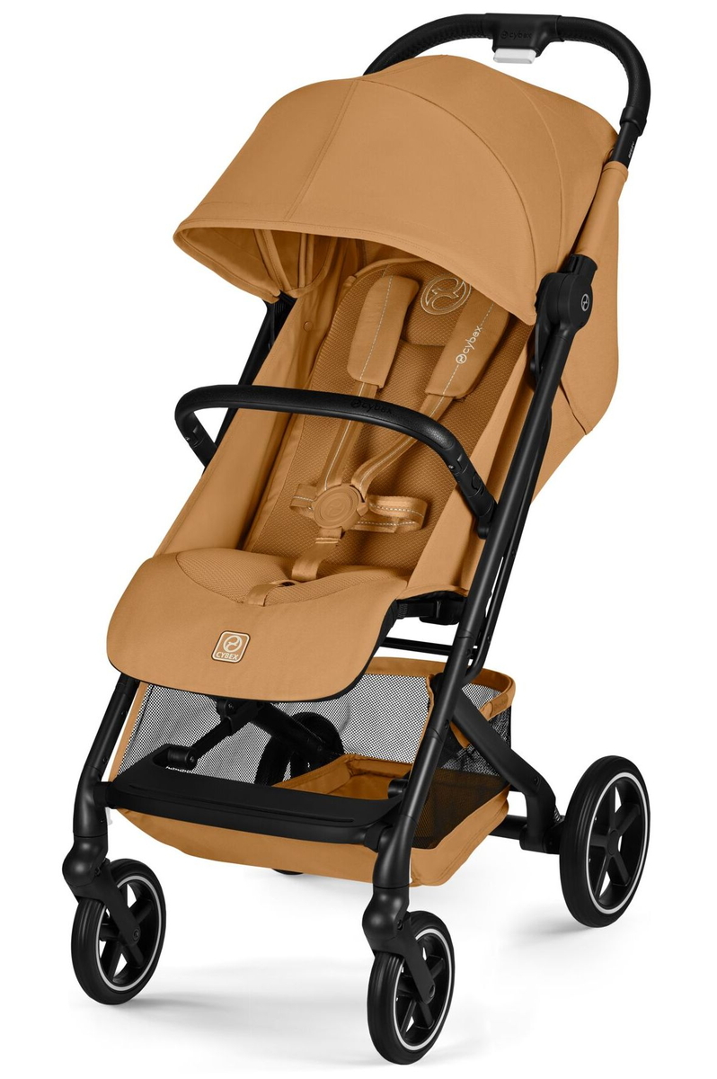 Прогулочная коляска Cybex Beezy NEW (Cinnamon Yellow c дождевиком и бампером)