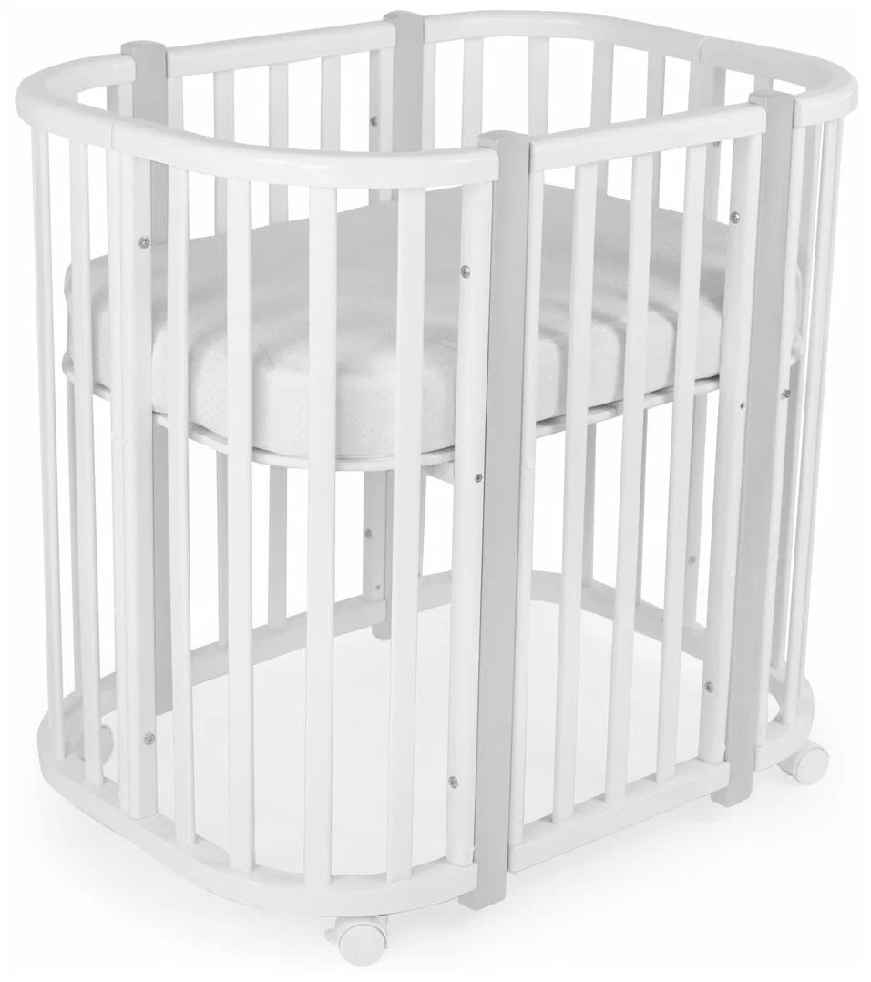 Кроватка-трансформер 5 в 1 Sweet Baby Palermo с маятником Белый/Серый 81wex452s9w2hv1jn6ctg4ybm3cfvhei