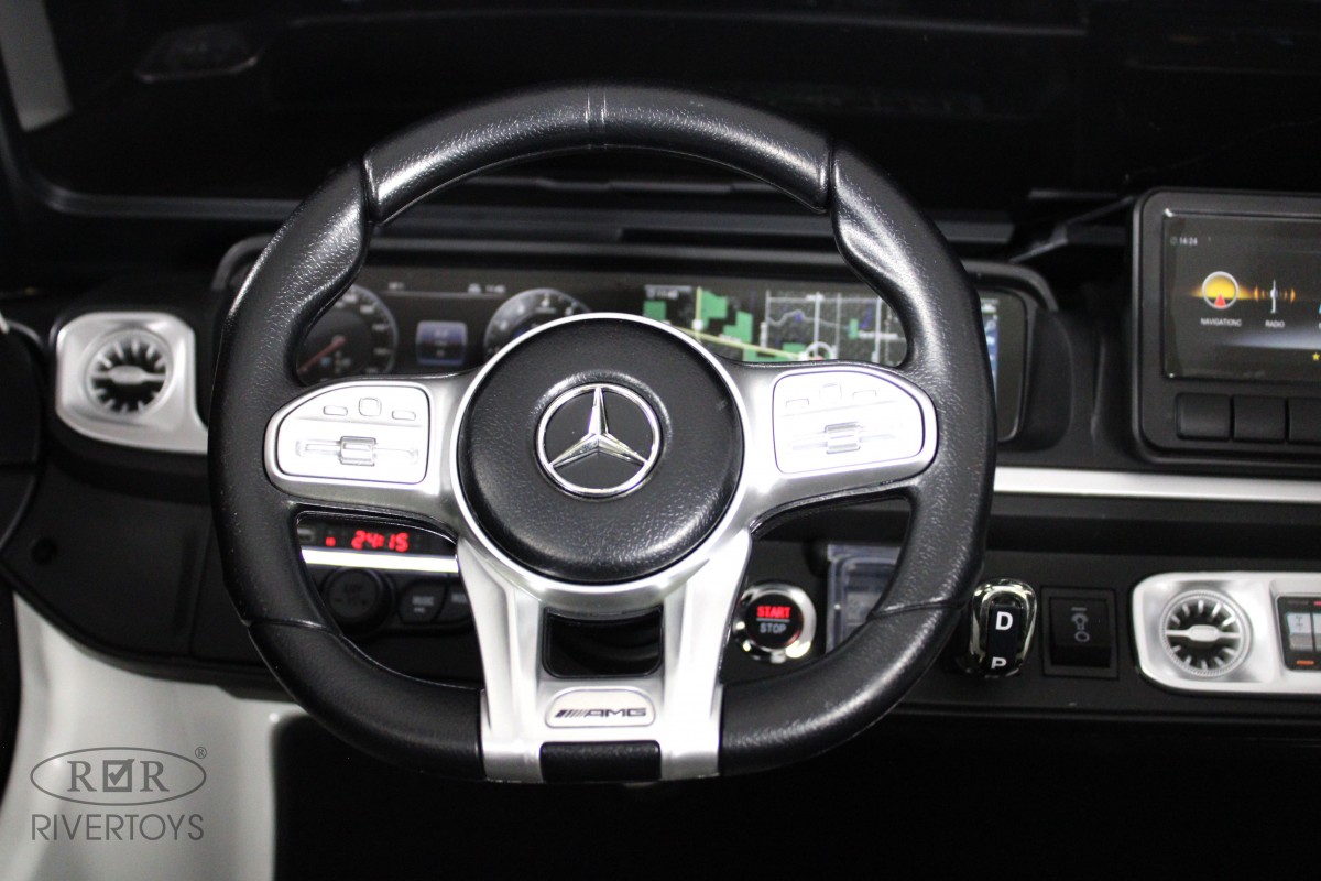 Детский электромобиль RiverToys Mercedes Benz G63 Y777YY белый v0lsfjqc00u1uio9z1d2hy0h47z0178w