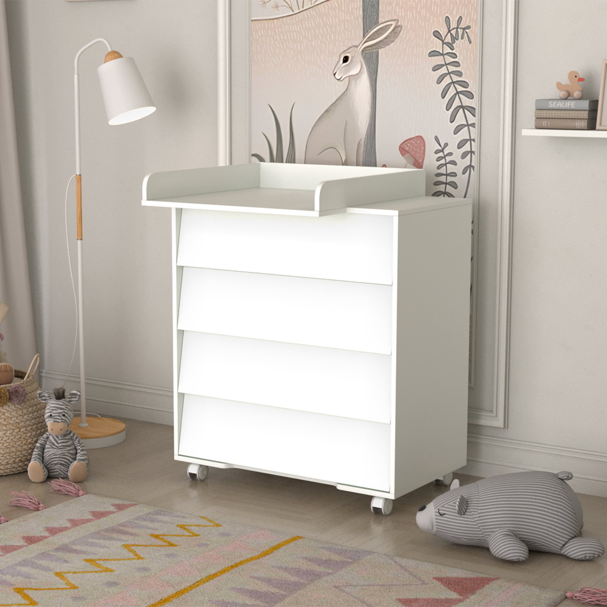 Комод Incanto CAMBRIDGE 800/4 со съемным пеленальным столиком, ЛДСП Белый 4xdx02zwhxw0qjnxa1x753oagf9egz6v