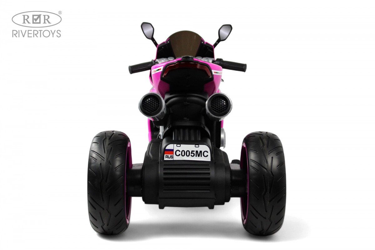 Детский электромотоцикл RiverToys C005MC розовый zluvqh61jic6ckil3n1z21f3if9gnz3q