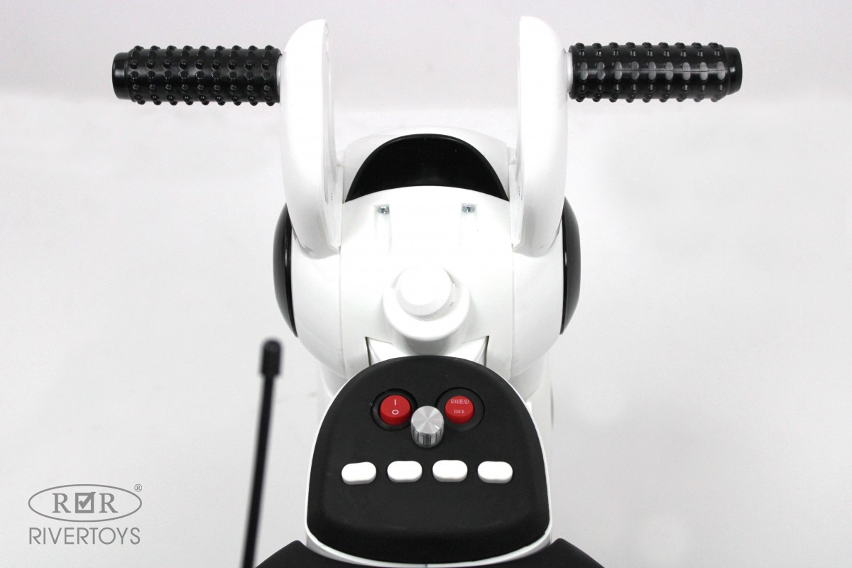Детский электромотоцикл RiverToys Мoto HL300 белый hppmiyz8sdvk3jzhxsar2jebgt39i9nj