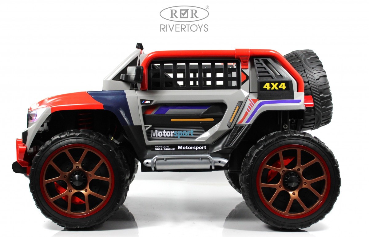 Детский электромобиль RiverToys K007AM серый 0vbuhmf6ipkjalgqjd8hlx2dw3bypdq5
