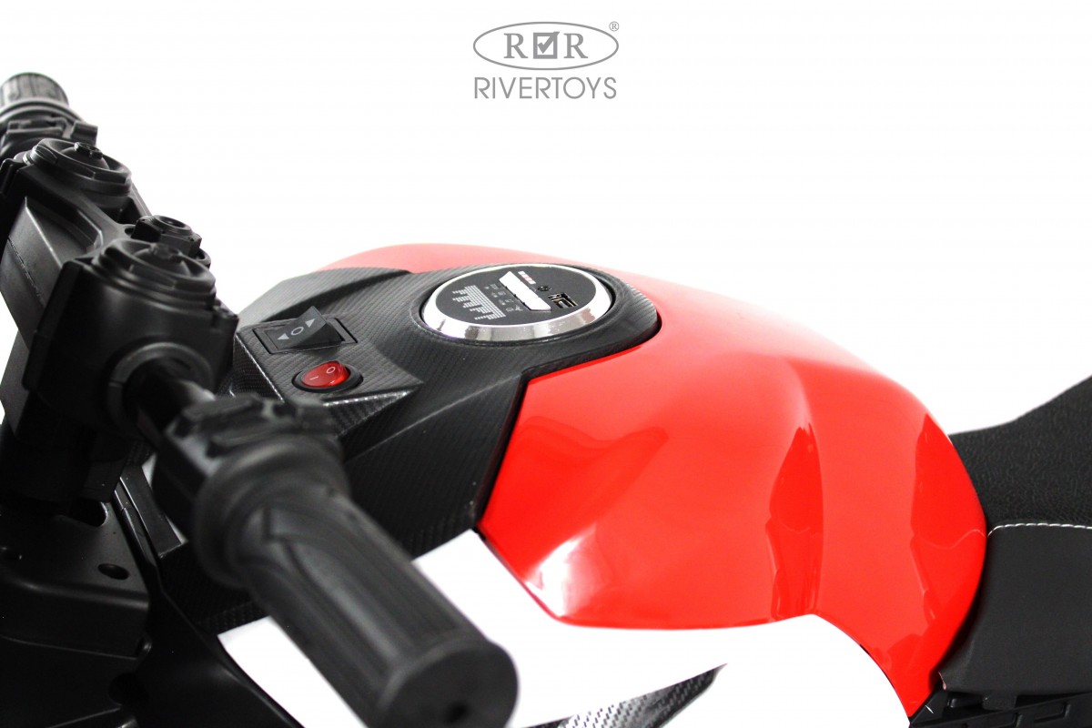 Детский электромотоцикл RiverToys М777БХ красный u599wi0x3n97d5qxoitc6i0jtkclqry6