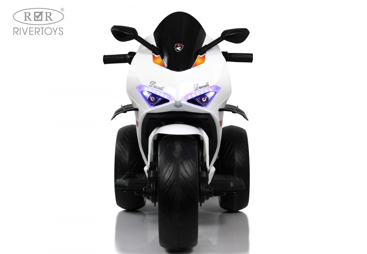 Детский электромотоцикл RiverToys М777БХ белый cw5bx32hxglw9q3uuvmsxr9bi5v53mtb