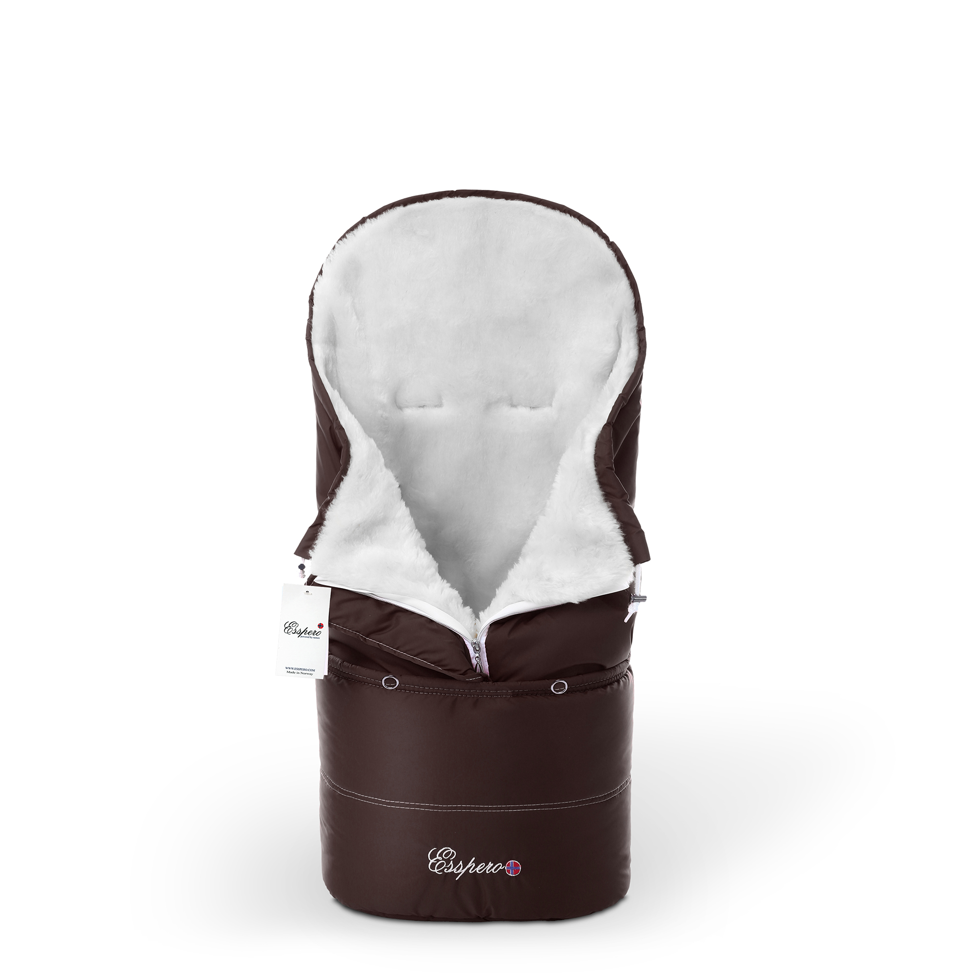 Конверт в коляску Esspero Transformer White (натуральная 100% шерсть) Chocolat 606ac1813d69092850823323dd49f272