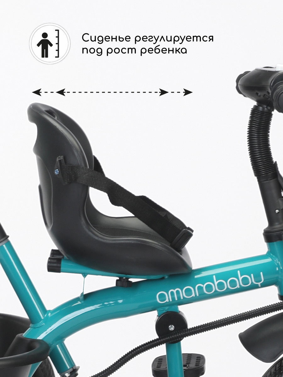 Трехколесный велосипед AmaroBaby Legend с ручкой зеленый 83c83ci02d72e4lcmox2k2cda3vjn49a