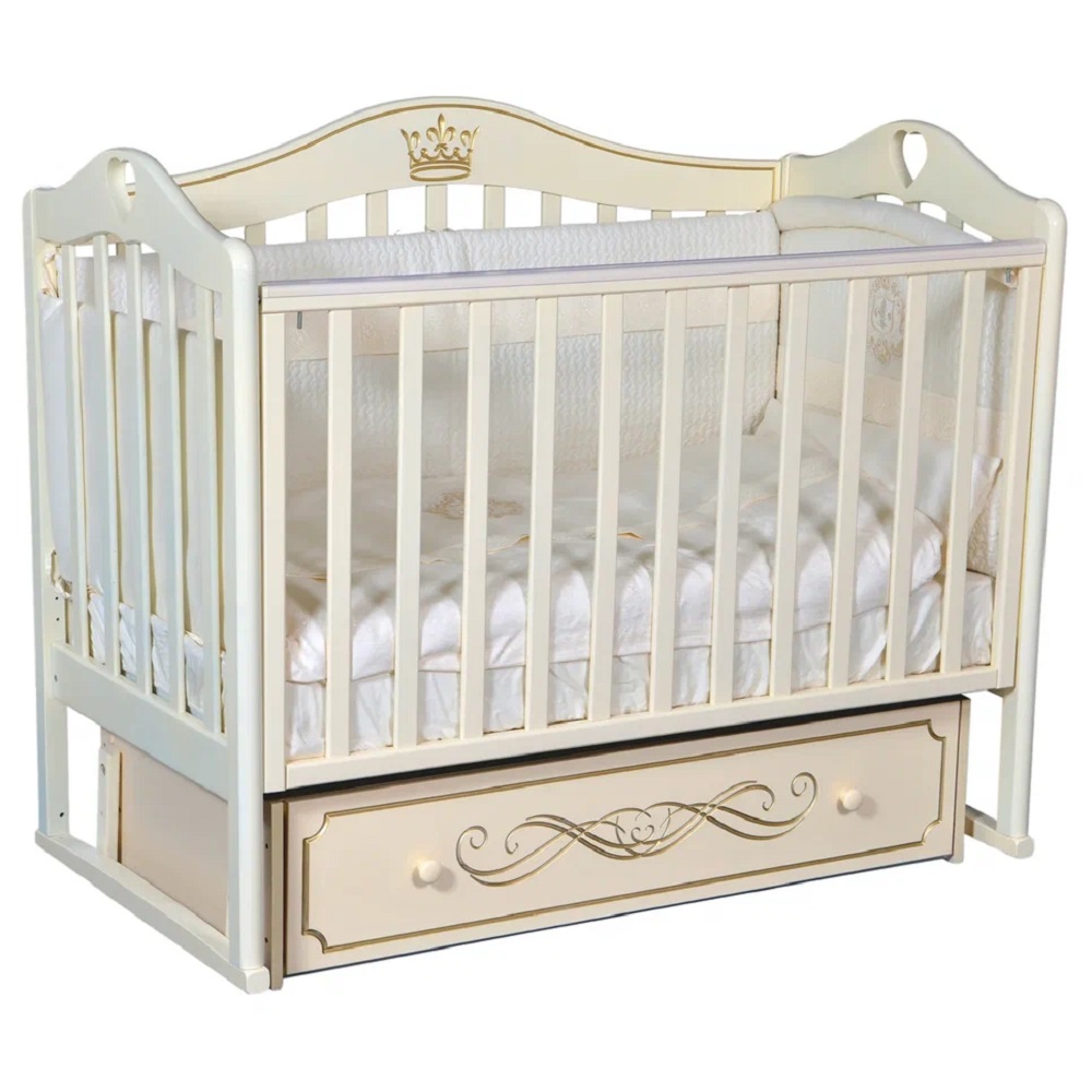 Детская кроватка КЕДР Karolina 8 УМ Слоновая кость 108131096-detskaya-krovatka-kedr-karolina-8-um-slonovaya-kost