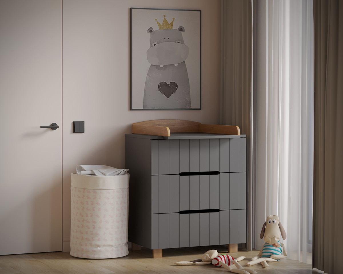 Детский пеленальный комод Incanto Vikki 800/3 МДФ графит-бук 2scway8kq9m2qz57t2vs7g15t3e8mme0
