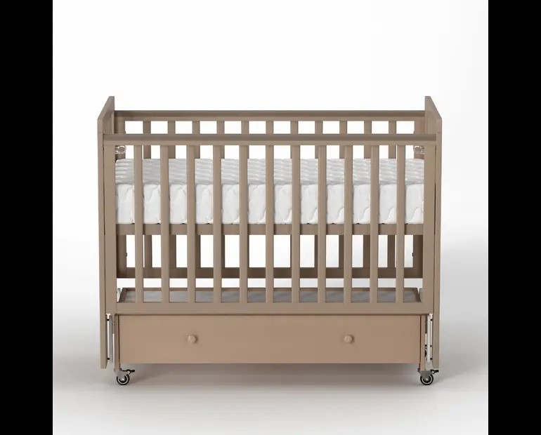 Детская кроватка ANTEMI Classic Sleep 120х60(Ящ+м) (Капучино)