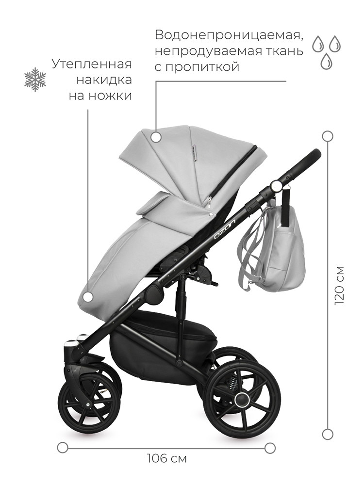 Коляска 2 в 1 RIKO BASIC OZON 05 светло-серый w1wybn5n24vek7rxt1j5vgbpvql9in26