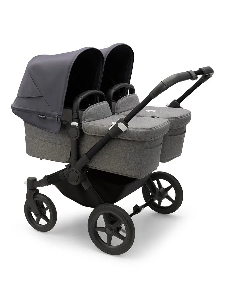 Коляска для двойни 2 в 1 Bugaboo Twin Donkey 5 (Black/Grey Melange/Stormy Blue)