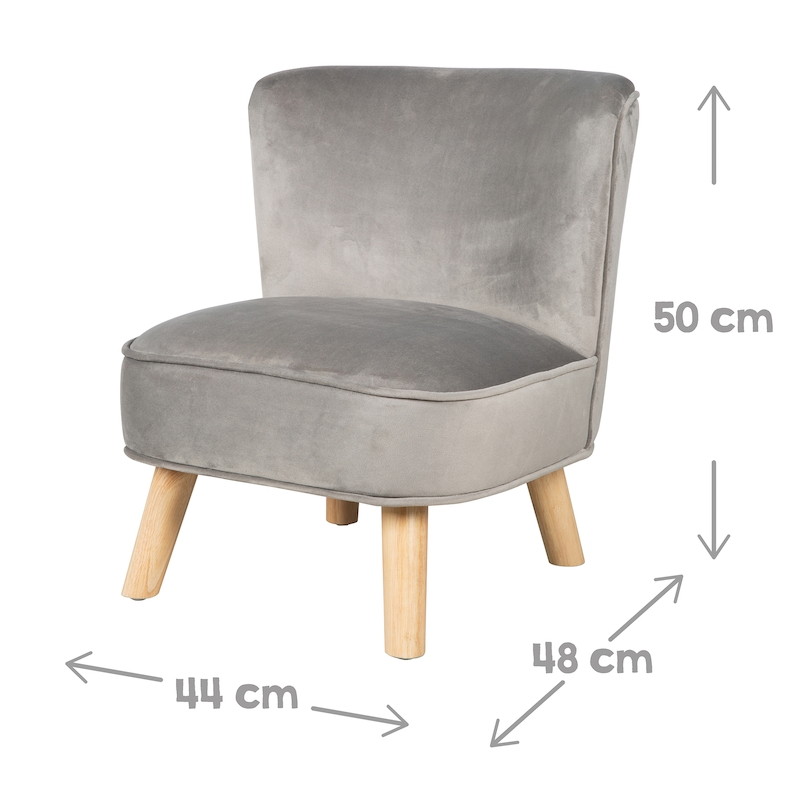 Детское велюровое кресло ROBA Lil Sofa Серый 6jkz8kyah82ec8mfnzri2j5oql6a0tci