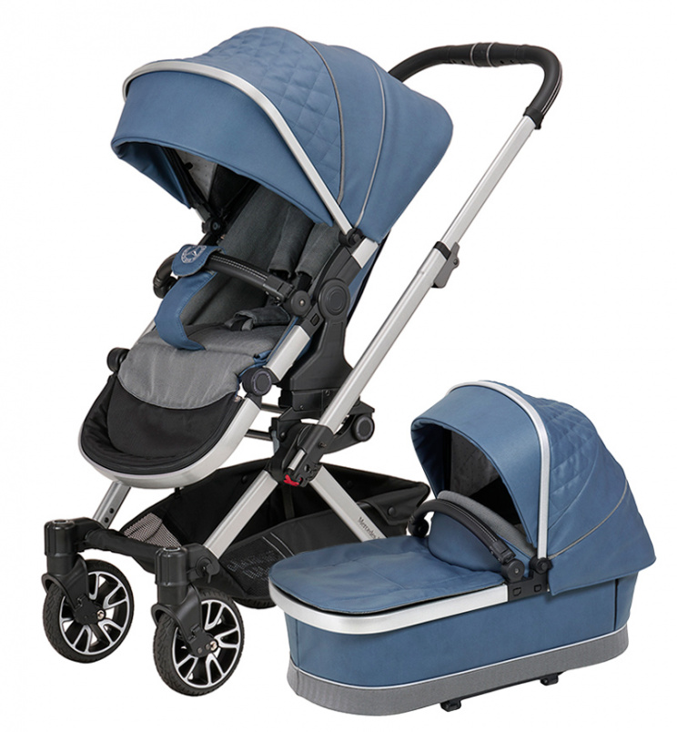 Коляска 2 в 1 Hartan Mercedes-Benz (Avantgarde GTX, 617 Vintage Blue, с колесами XL)
