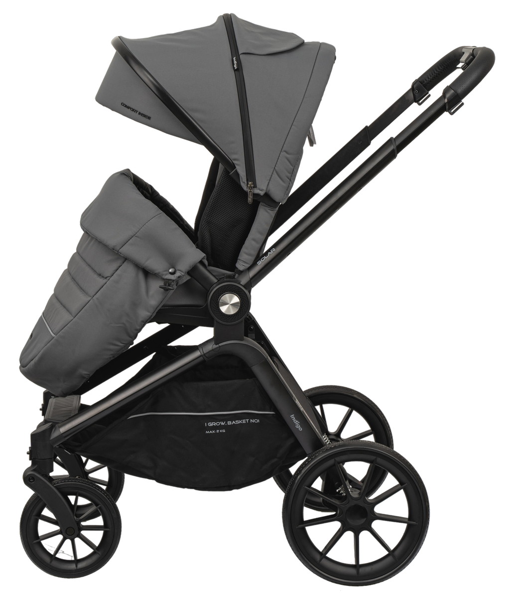 Детская коляска Indigo Solar 3 в 1 серый plw4bm86n0gfbcl51selv8paxm155whj