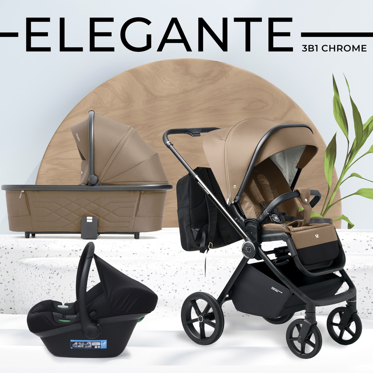 Коляска 3 в 1 Sweet Baby Elegante Chrome Brown wessxdkaiaqhfszynj9yfzdpkjq1ecz5