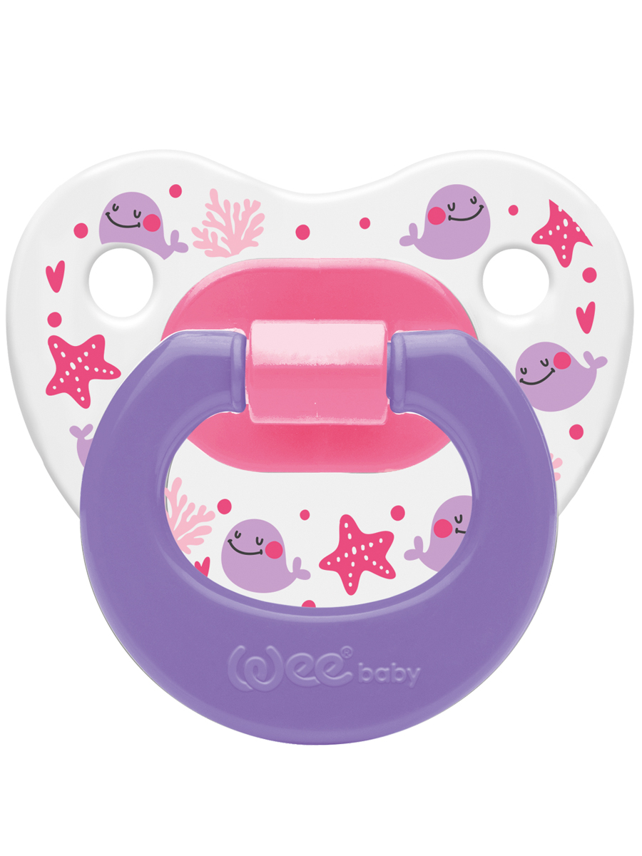 Ортодонтическая соска-пустышка WeeBaby с рисунком, с 6 месяцев фиолетовый 108126231-ortodonticheskaya-soska-pustishka-weebaby-s-risunkom-s-6-mesyacev-