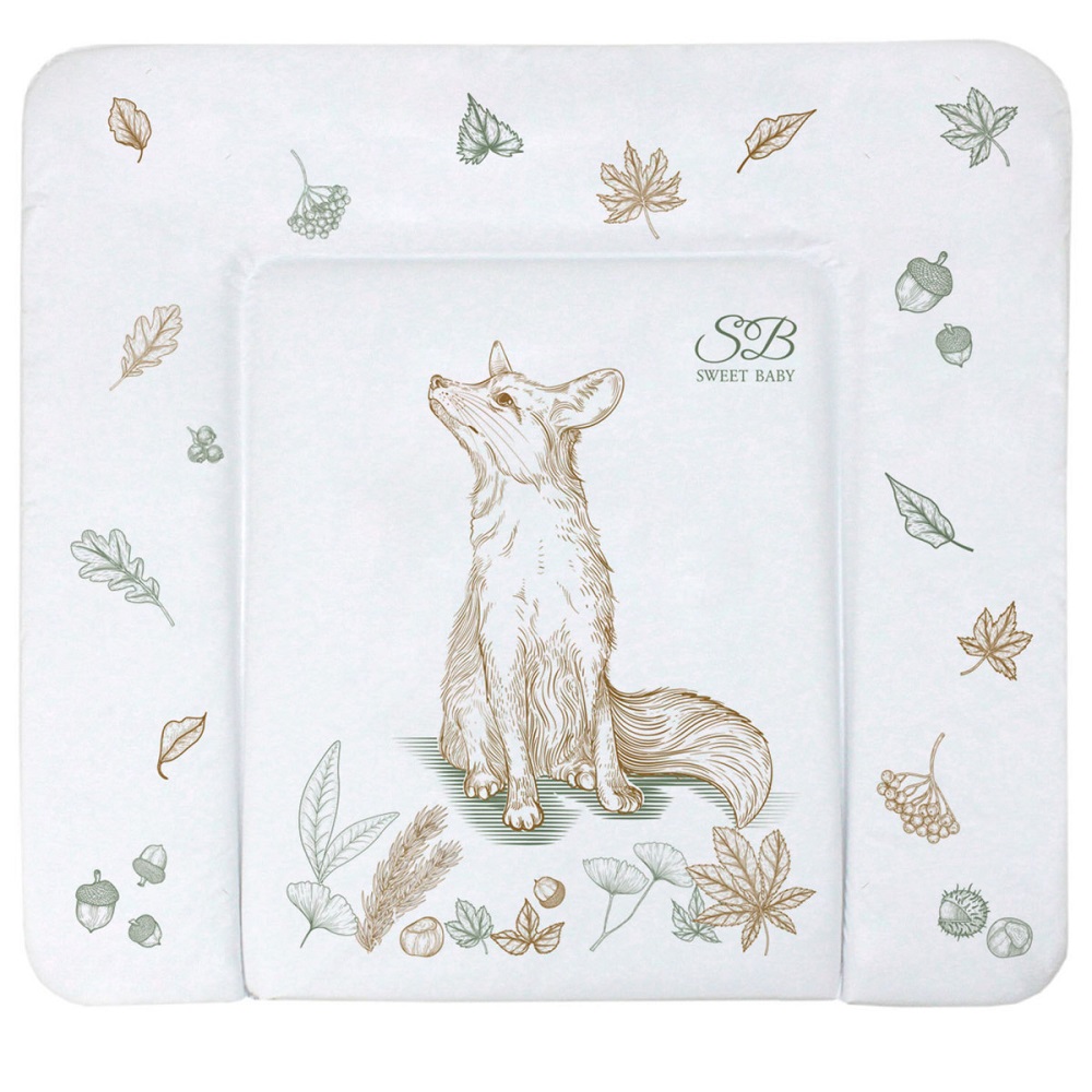 Пеленальный матрасик 80х71 Sweet Baby Foresta Magica Crema/arancio (лиса бежевый/ оранжевый) 108135315-pelenalnii-matrasik-80h71-sweet-baby-foresta-ma