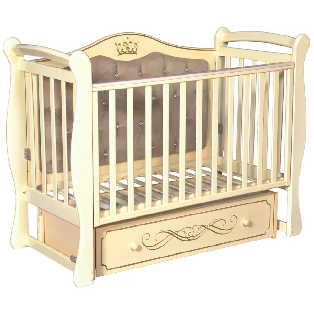 Детская кроватка КЕДР Olivia 1 УМ Слоновая кость 108131105-detskaya-krovatka-kedr-olivia-1-um-slonovaya-kost
