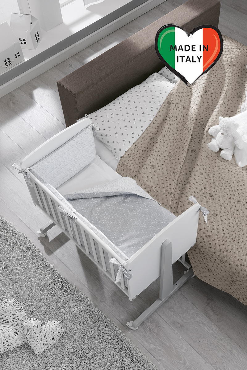 Колыбель Erbesi Ninna Cuoricine белый/серый br760av074ucouoyxbszlu89f189ppzv