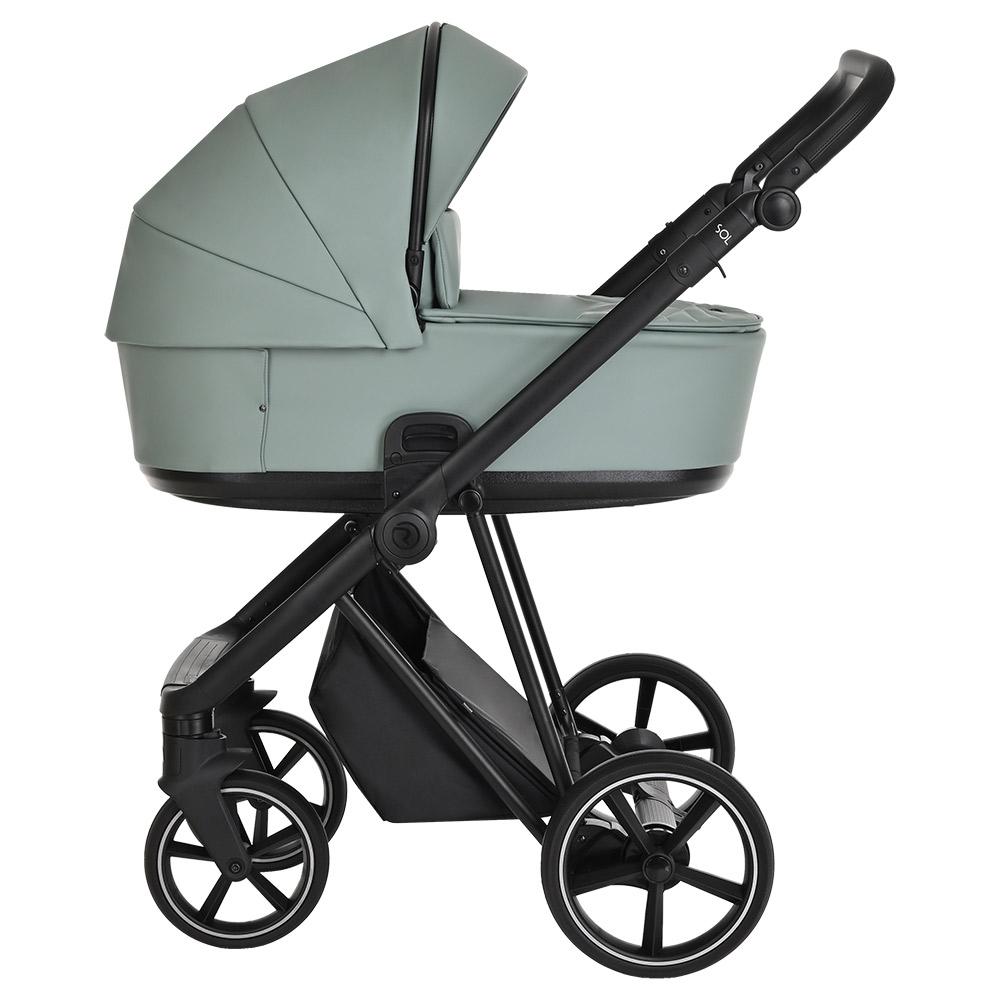 Коляска 3 в 1 Roan Sol Кожа Misti Mint/Grey/руч. Серый 108134467-kolyaska-3-v-1-roan-sol-kozha-misti-mintgreyruch-serii
