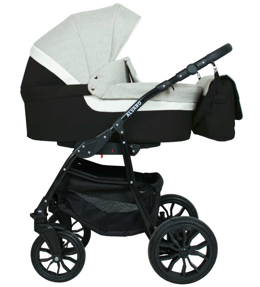 Коляска 3в1 Alis ALVARO т.серый+св.серый+белая кожа n76dp6p10gwv7ragoouxkheptd09f5yz