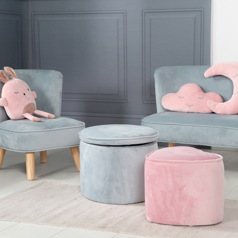 Детский велюровый овальный пуфик ROBA Lil Sofa Голубой cryn615gkqaiyjld3ojbygu96srpbwm1