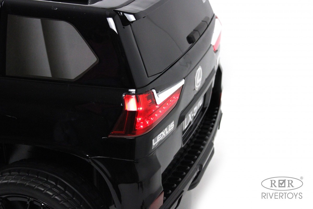 Детский электромобиль RiverToys Lexus 570 E555EE черный глянец ouncdclep3lsqajs639of6ftybr41pil
