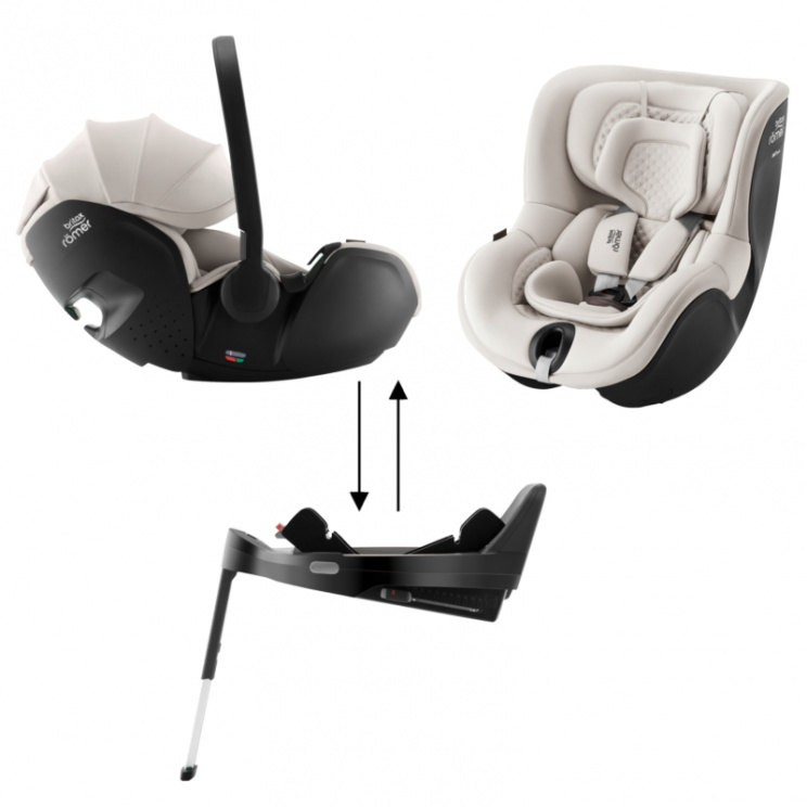 Детское автокресло Britax Roemer Baby-Safe Pro с базой Vario Base 5Z+Автокресло Dualfix 5Z   (Soft Taupe)