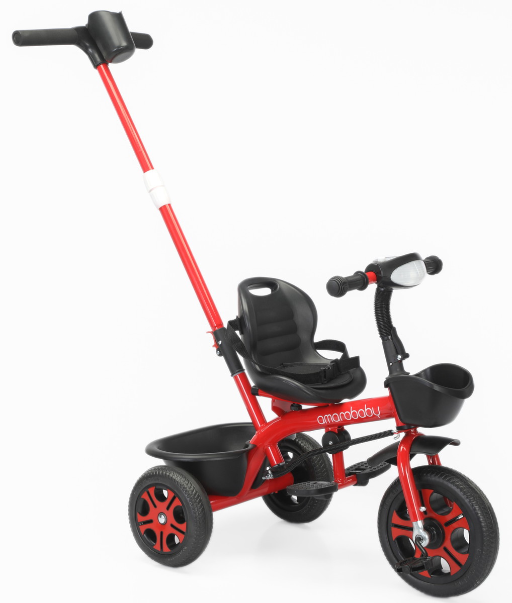 Трехколесный велосипед AmaroBaby Legend с ручкой красный 4te43j794y77ml8iqbzlem209t6876s5