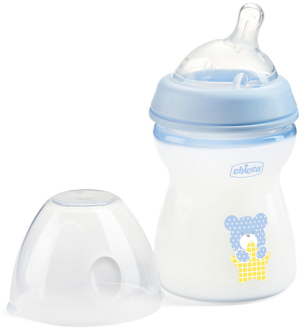 Бутылочка для кормления Chicco NaturalFeeling, BOY, 250мл 2м+ (пласт) (голубой)