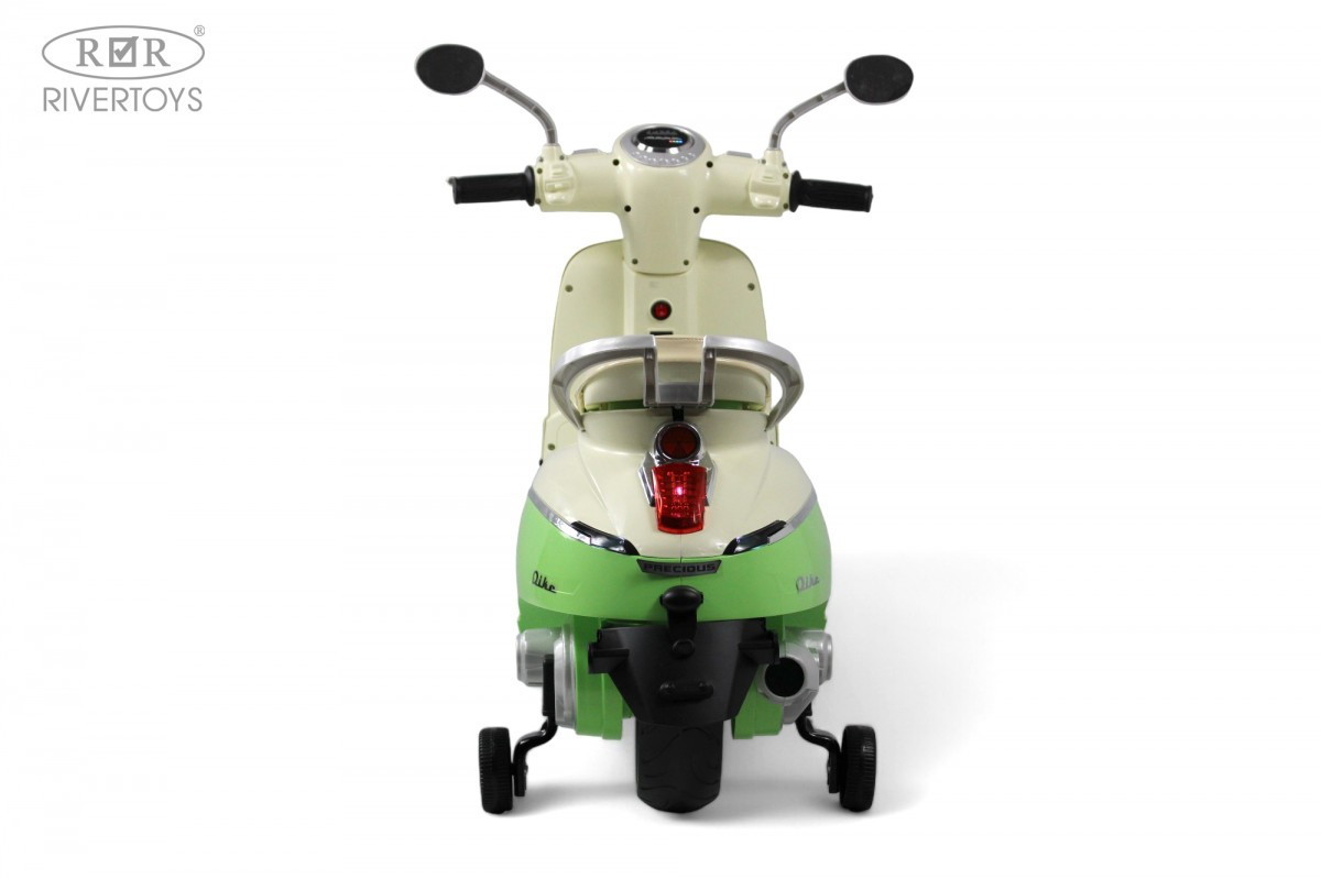 Детский электромотоцикл RiverToys Z222ZZ зеленый 8icql3qbpcaqj3efiqgeo1430j22rbt3