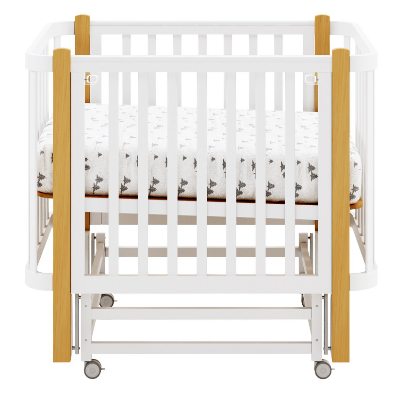 Детская кроватка ANTEMI Terra Light 100х70 (Белый/дерево)