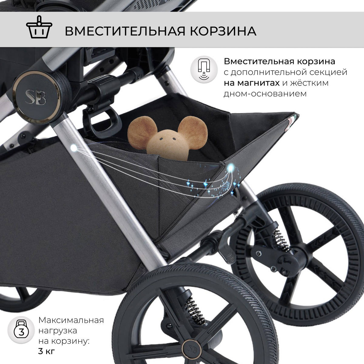 Коляска 2 в 1 Sweet Baby Elegante BRD Black g0be5u6ph77250klhegmq9o8gpmfluax