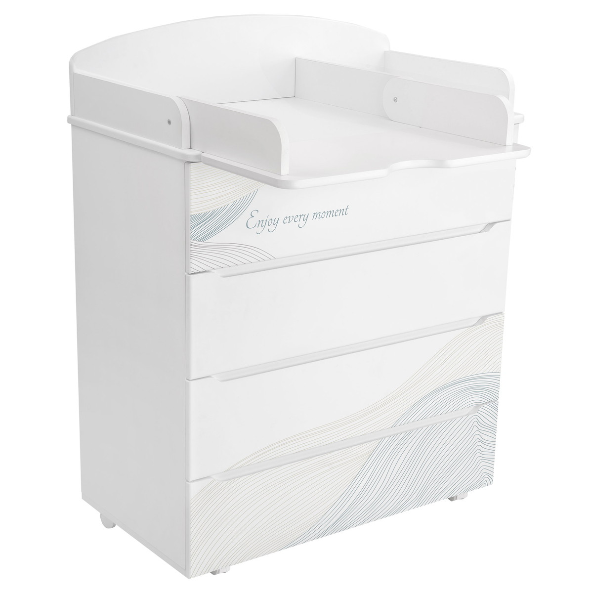 Комод Indigo Green Line с узким пеленальным столиком, ЛДСП, МДФ  Волна gji79dp0qh44g3c62sxytr250sokgku3