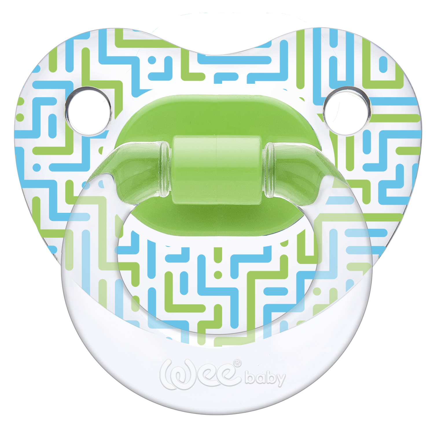 Ортодонтическая соска-пустышка WeeBaby прозрачная, с рисунком, с 6 месяцев зеленый 625577367ffc99ae02203a4e4e38f0fe