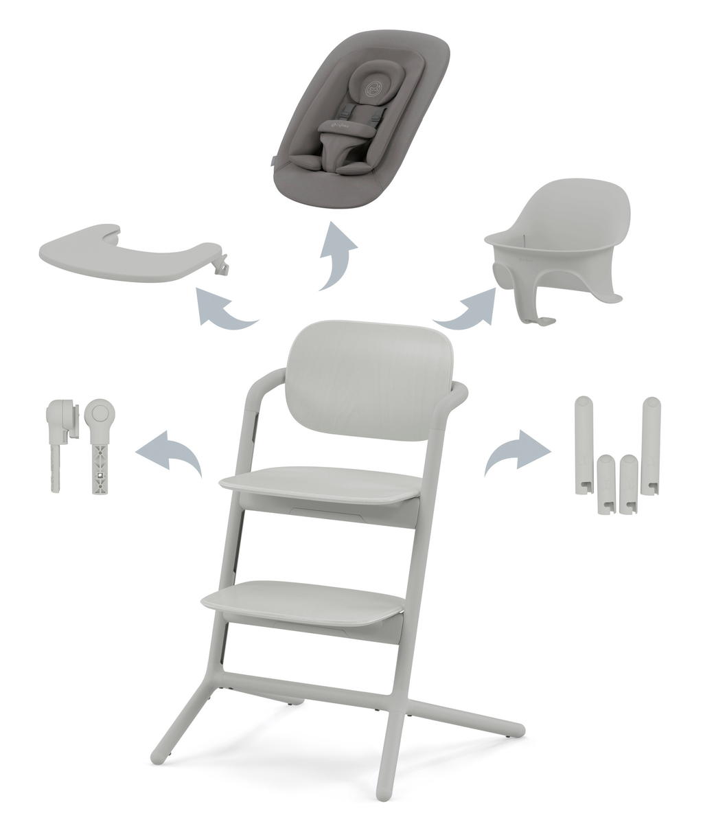 Стульчик Cybex Lemo 4-in-1 Set  (Suede Grey)