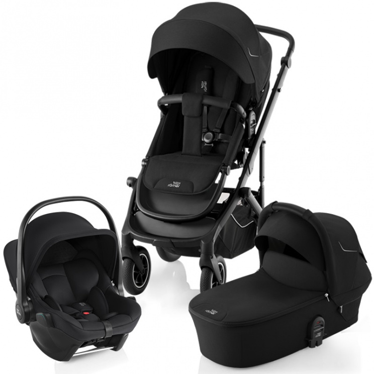 Коляска 3 в 1 Britax Roemer Smile 5Z автокресло Baby-Safe Core (Space Black/Space Black)