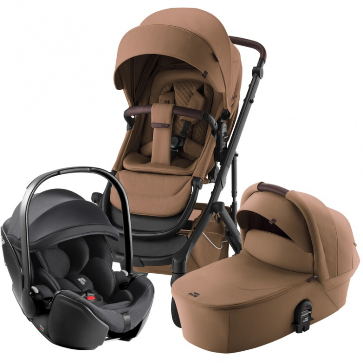 Коляска 3 в 1 Britax Roemer Smile 5Z Lux автокресло Baby-Safe PRO (Warm Caramel/Deep Black)