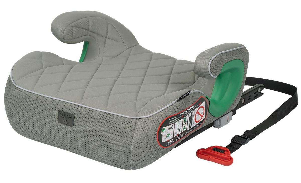 Автокресло Indigo QuickFix Isofix 22-36 кг (зеленый-зеленая сетка)